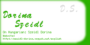 dorina szeidl business card